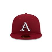 Arkansas New Era 5950 Vault A Logo Flat Bill Fitted Cap